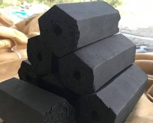 Hardwood charcoal briquettes