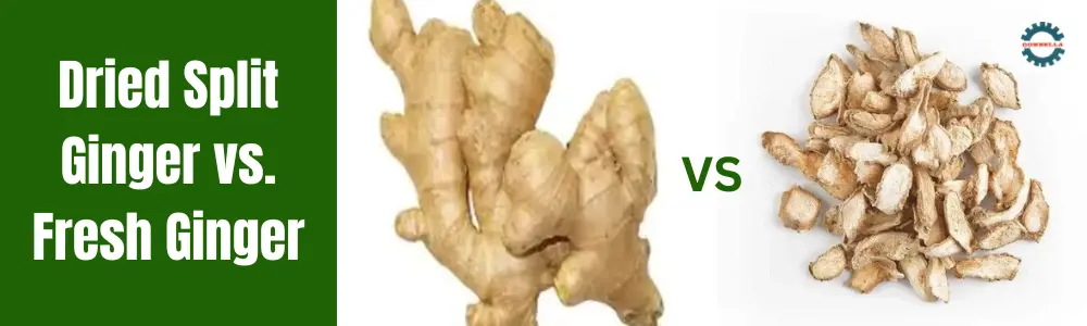 Dried Split Ginger vs. Fresh Ginger